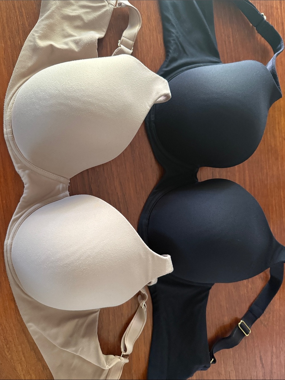 Soma Bras in Nude and Black - Embraceable Perfect Coverage bras 36DDD